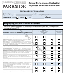 Annual Performance Evaluation Employee Self Evaluation Form