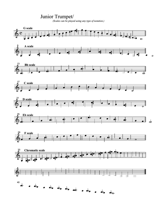 Junior Trumpet/t.c. Baritone Scales