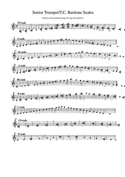 Senior Trumpet/t.c. Baritone Scales