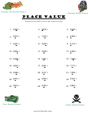 Place Value Chart Worksheet Template