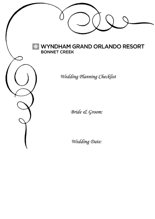 Wedding Planning Checklist Bride & Groom Printable pdf