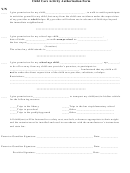 Child Care Activity Authorization Form