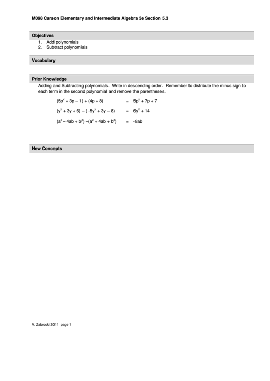 Carson Elementary And Intermediate Algebra 3e Printable pdf