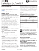 Form- 861 Instructions - 2016 Printable pdf