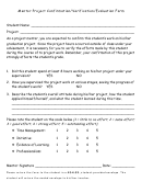 Mentor Project Confirmation / Verification / Evaluation Form