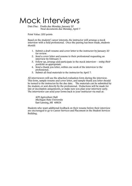 Interview Preparation Evaluation Form Printable pdf