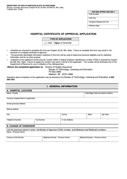 Hospital Certificate Of Approval Printable pdf