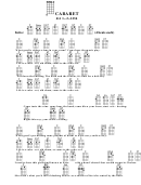 Cabaret Chord Chart Printable pdf