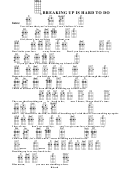 Breaking Up Is Hard To Do Chord Chart Printable pdf