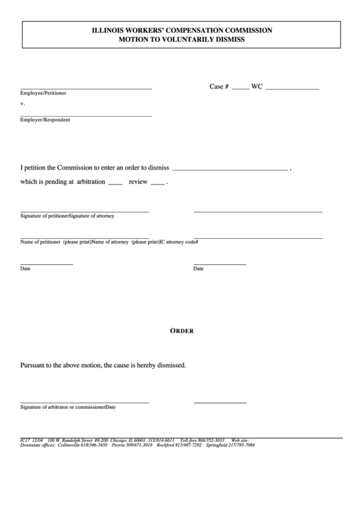 Fillable Illinois Workers Compensation Forms Printable pdf