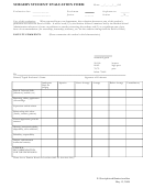 Surgery Student Evaluation Form