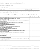 Student Employee Performance Evaluation Form