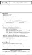 Form G - La. C.c. Art. 102 Divorce Checklist