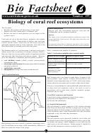 Biology Of Coral Reef Ecosystems Worksheet