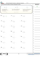 Mixed Number Fraction To Improper Fraction Worksheet With Answer Key