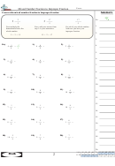 Mixed Number Fraction To Improper Fraction Worksheet With Answer Key Printable pdf
