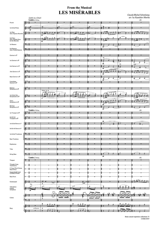 From The Musical - Les Miserables Sheet Music Printable pdf