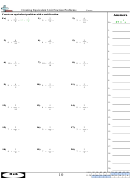 Creating Equivalent Unit Fraction Problems Worksheet With Answer Key