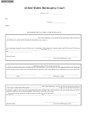 United States Bankruptcy Court Exemplification Certificate