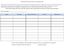Community Service Hours Tracking Form