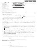 Form Llc-1.50 - Affidavit Of Compliance For Service On Secretary Of State - 2013