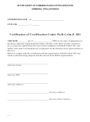Verification Of Certification Under Pa.r.crim.p. 801