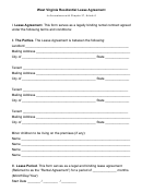 West Virginia Residential Lease Agreement Template Printable pdf