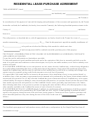Residential Lease-Purchase Agreement Form Printable pdf