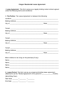 Oregon Residential Lease Agreement Template Printable pdf