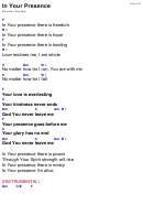 In Your Presence Key Of F Printable pdf