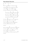 How Great Thou Art (Chords) - Stuartk.klineandeugenethomas Printable pdf