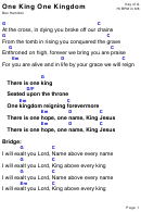 One King One Kingdom - Ben Hamilton (key Of G)