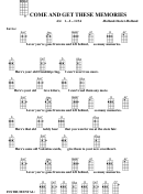 Come And Get These Memories - Holland-dozier-holland Chord Chart