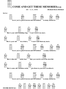 Come And Get These Memories (bar) - Holland-dozier-holland Chord Chart