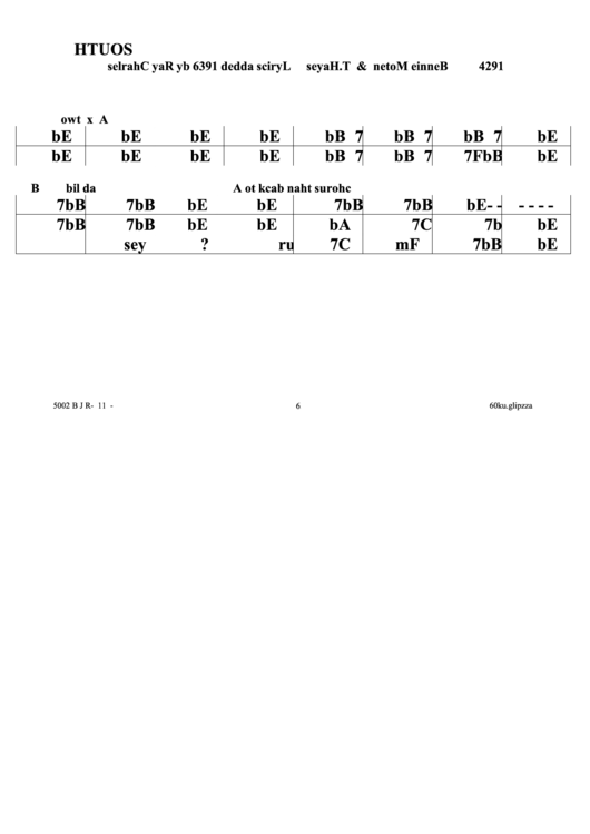 South - Bennie Monet & T. Hayes, Lyrics Added 1936 By Ray Charles Printable pdf