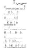 Chapel Of Love-C Chord Chart Printable pdf