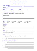 Healthy Habits Personal Trainers Medical History Form