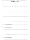 Formal Outline Worksheet Template