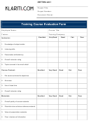 Training Course Evaluation Form