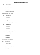 Introductory Speech Outline