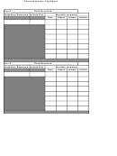 Check Inventory Log Sheet Template