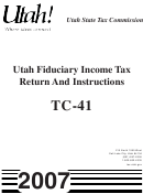 2007 Utah Income Tax Return And Instructions
