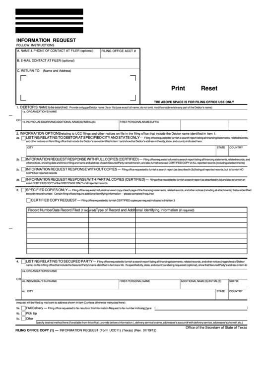Information Request Form Ucc11