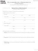 Fillable Registrant Name Or Affress Amendment - Commonwealth Of Massachusetts Printable pdf