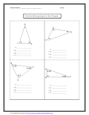 Find The Missing Angles Of The Triangles - Math Worksheets 4 Kids