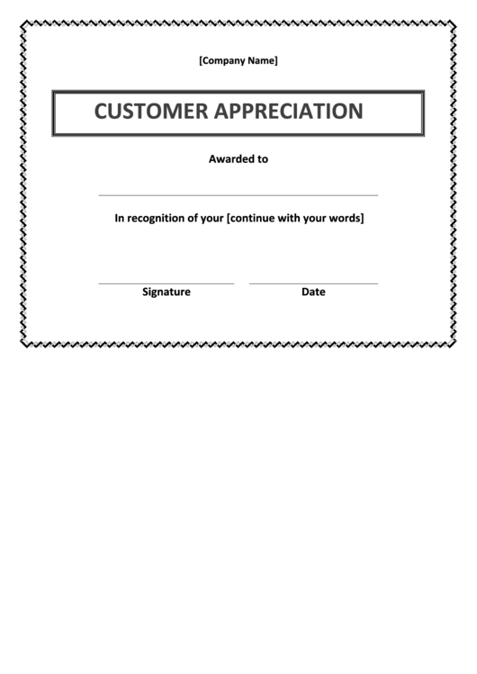 Customer Appreciation Printable pdf