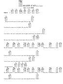 Alley Cat - Bent Fabric Chord Chart Printable pdf