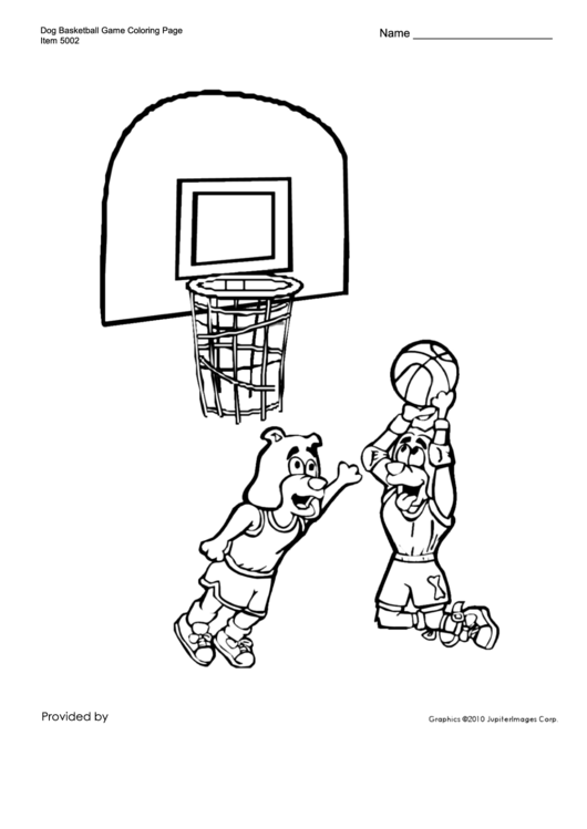 Dogs Playing Basketball Coloring Page - Tlsbooks Printable pdf