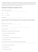 Sample Workshop Evaluation Form