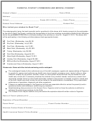Parental Contact Permission And Medical Consent Form